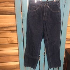 Oshkosh men’s flannel lined jeans tag size 32x30 (actual 30x27.5) dark wash